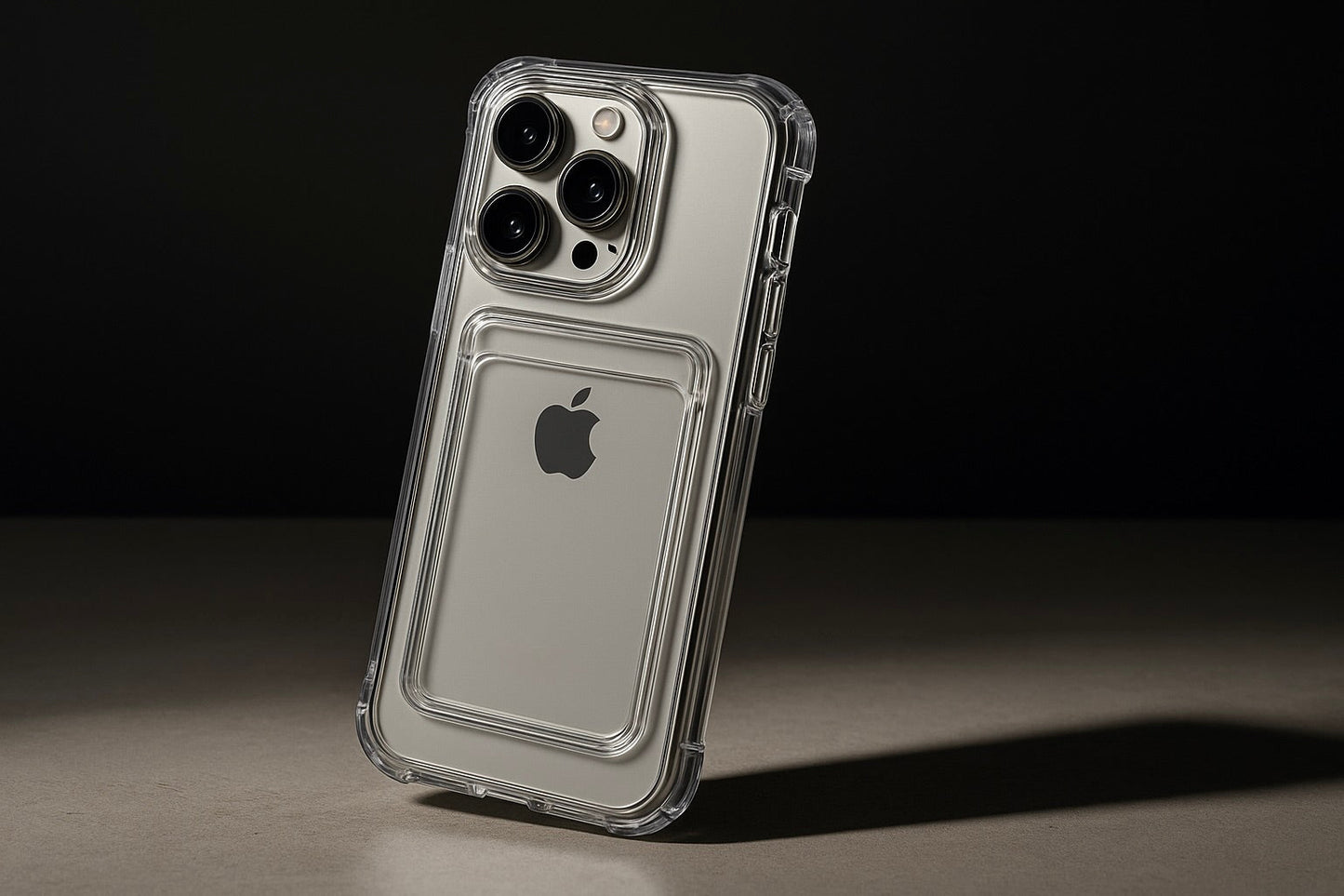 Étui Transparent Porte-Carte – Coque Souple Antichoc et Stylée pour iPhone 7 à 16 Pro Max